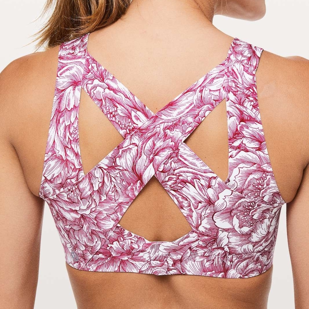 Lululemon Enlite Bra Floral Bloom White Star Ruby
